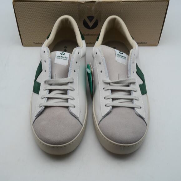 NEW Victoria Women's 10.5 Berlin Botella White Green Leather Shoes Size 42 - Picture 6 of 13